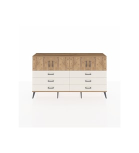 Arges Konsol 2 Raflı 6 Çekmeceli 4 Kapaklı 176x30x99 Çam-Çam/Aytaşı