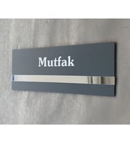 Soft Seri Minimal Pleksi Mutfak Kapı İsimliği