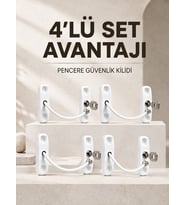 Çocuk Güvenliği İçin Pencere Kilidi Anahtarlı 4’lü Paket