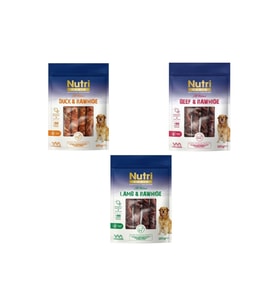 Nutri Canin Rawhide Orta Büyük Irk Köpek Kemik Ödülü 120 gr x 3 Çeşit