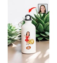 Ablaya Doğum Günü Hediyesi Karikatürlü 600 ML Kapaklı Su Matarası
