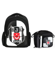 Beşiktaş Lisanslı Okul Sırt Çantası ve Beslenme Çantası Seti - SETME25360B