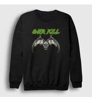 Presmono Unisex Siyah Logo Yarasa Overkill Sweatshirt 437317tt