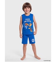 LCW Kids Mavi Paw Patrol Baskılı Erkek Çocuk Şortlu Pijama Takımı