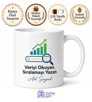 SEO Uzmanına Özel Tasarım Kupa Bardak Google Analitik Hediye