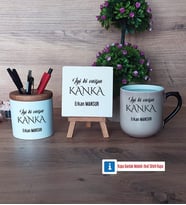 Kankaya Hediye Dekoratif Taş, Kalemlik, Sihirli Oval Kupa Bardak Hediye