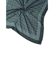 Işıl İpek C Desen Cotton Vual Eşarp 90x90 cm (Siyah - Füme)
