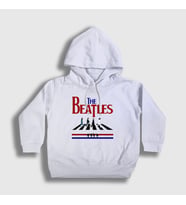 Presmono Unisex Çocuk Beyaz Walk V2 The Beatles Kapüşonlu Sweatshirt 294342tt
