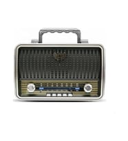 KM Retro Nostaljik Radyo Bluetooth Vintage Gri