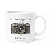 Kişiye Özel Fotoğraf Makinesi Temalı Kupa Bardak İsimli Hediye
