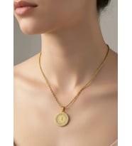 Çelik Gold Taşlı Yarım Kolye - 25-clkk250
