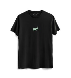  Animal Çekirge Baskılı Çocuk Siyah Tshirt