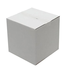 23x23x23cm Tek Oluklu Koli - Beyaz