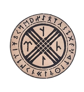 TENGRİ - Deri Peç - Arma - Türk Mitolojisi - Leather Patch (Bej)