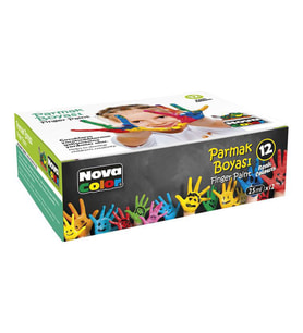 Nova Color Parmak Boyası 12 Renk x 25 ml. 