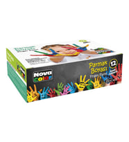 Nova Color Parmak Boyası 12 Renk x 25 ml. 