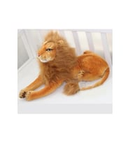 Kükreyen Sesli Aslan Peluş 35 cm (Kahverengi)