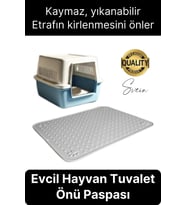 Evcil Hayvan Tuvalet Önü Paspası Silikon Mama Kum Matı Kedi Kumu Yıkanabilir Toz Tutucu Yatak Önü