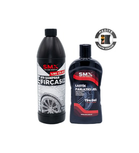 Premium %60 Cilalı Fırçasız Oto Şampuanı 750 ml + +Jel Lastik Parlatıcı 500 Ml + Sünger Hediye