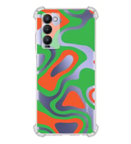 PrintiFy Tecno Camon 18 Uyumlu Köşe Korumalı Renkli Desen Tasarımlı Şeffaf Silikon Kılıf