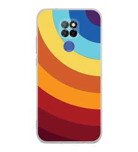 PrintiFy General Mobile GM 20 Uyumlu Kamera Korumalı Renk Cümbüşü A Tasarımlı Şeffaf  Kılıf