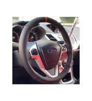 Ford Focus Araç Kırmızı Yüzüklü Noktalı Nubuk Deri Direksiyon Kılıfı