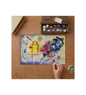Soyut Resim Wassily Kandinsky Tasarımı 240 parça Ahşap Puzzle Ahşap Kutuda MP03889