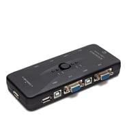 Vga Usb Kvm Swıtch 4 In 1 Out + 4 Port Usb Console - Sıyah HD230