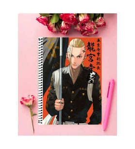 Tokyo Revengers Anime Defter 1 Adet Özel Tasarım A4 Boyutu 21*29 Cm Telli Kareli defter
