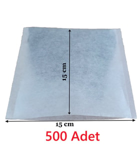 Çay Demleme Filtresi Boş Demlik Poşeti Büyük Endüstriyel Boy Kazan Galoşu Bonesi 15x15 cm 500 Adet Ev Otel Cafe Horeca