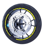 Floresan Sarı Moto GP Stili Jant Şeridi Sticker Çınar Extreme