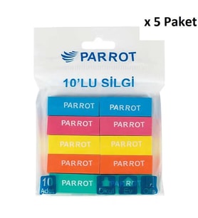 Parrot Silgi 10'lu Blister x 5 Paket
