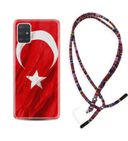 Samsung a71 A72 A73 A7 A9 2018 C7 C9 Kılıf Boyun Asklı Rasta Silikon Şanlı Türk Bayrağı 4 1401