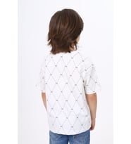 Toontoy Unisex Çocuk Baskılı Tişört (Ekru)