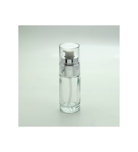 LOSYON VE KREM ŞİŞESİ 40 ML (20 ADET) ŞEFFAF GRİ KAPAKLI BOŞ ŞİŞE