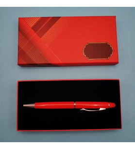 Kırmızı Tükenmez Kalem Touchpen Dekoratif Hediyelik