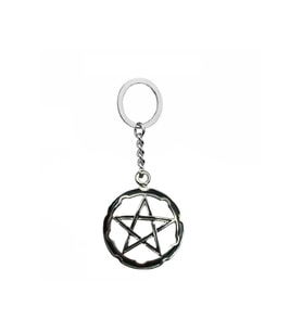 Pentagram Wicca Sembol Figürlü Unisex Anahtarlık – Gotik, Spiritüel ve Mistik Tasarım