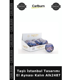 Özel Üretim Hediyelik Şık Aksesuar Taşlı İstanbul Tasarımı El Aynası Kalın Alk2487