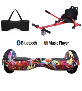 Citymate Elektrikli Kaykay Hoverboard Akıllı Denge 6.5 Inch + HoverKart + Çanta EXTREM PAKET D16
