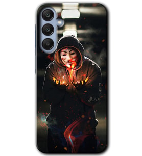 Galaxy A25 Kılıf HD Desen Baskılı Kılıf - V for Fire