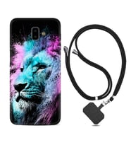 Samsung J6 Plus J7 Prime J7 Pro M20 Kılıf Boyun Askılı Silikon Pink Blue Leon 1603