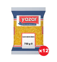 Yazar Sarı Mercimek 750 Gr x 12 Adet