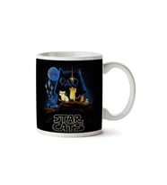Star Wars Star Cats Uzay Kedisi İki Tarafı Baskılı Kupa Bardak