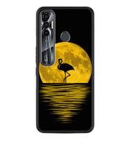 Tecno Spark 6 6 Go 8C 8 Pro 7 7 Spark 9 Pro Kılıf Desemli Silikon Ay ve Flamingo 1775