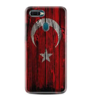 Oppo A5S A15 A16 A54 A55 A73 A74 Kılıf Desemli Silikon Şanlı Türk Bayrağı 2 1317