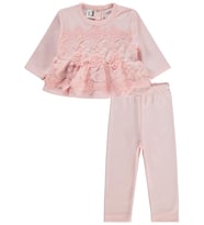 Civil Baby Fırfır Tüllü 3-12 Ay Takım - Pembe (Somon)