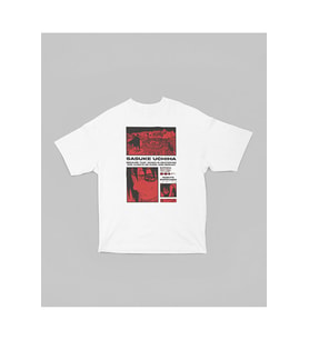 Sasuke Uchiha Naruto Shippuden Baskılı Unisex Oversize Anime Dizi Karakter Tişört