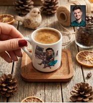Kişiye Özel Karikatürlü Gamer Arkadaşa Hediye Türk Kahvesi Fincanı Doğum Günü Hediyesi