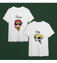 Power Puff Girls Tasarımlı Tişört Kişiye Özel ( Unisex - Büyük - Çocuk )