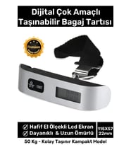 Premium Seyahat Bavul Ağırlık Tartı Dijital Lcd Ekran Çok Amaçlı Taşınabilir Bagaj Tartısı Max 50 Kg